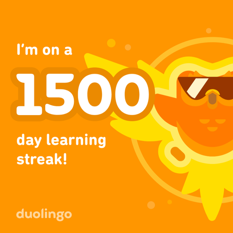 I'm on a 1500 day learning streak!