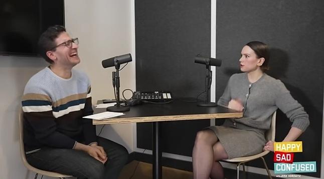 Daisy Ridley and Josh Horowitz.Yep. She said she was gonna like this and so far itza all working