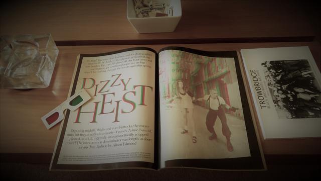 #HarpersAndQueens #Issue: #March1994 

"Dizzy Heist" 

With #3DGlasses supplied by Harvey Nichols.