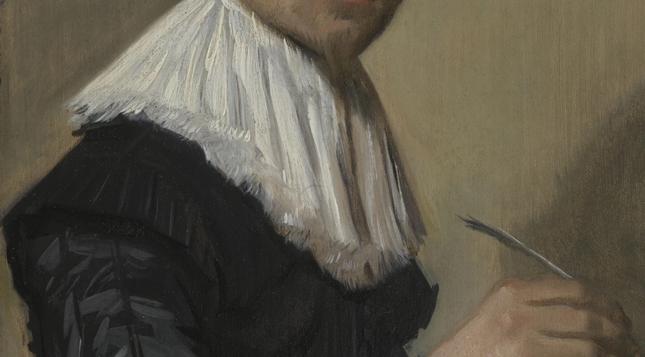 de toets van Frans Hals - een detail van een schilderij met een klassieke kraag