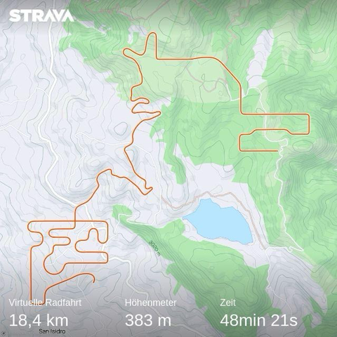 Virtuelle Radfahrt auf Strava