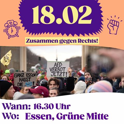 Alle Infos auf einen Blick: 
Ort: Essen, Grüne Mitte 
Wann: 18.02. um 16.30 Uhr