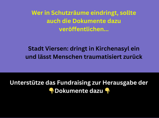 Stadt: Viersen dringt in Kirchenasyl ein. Unterstütze da Fundraising hierzu