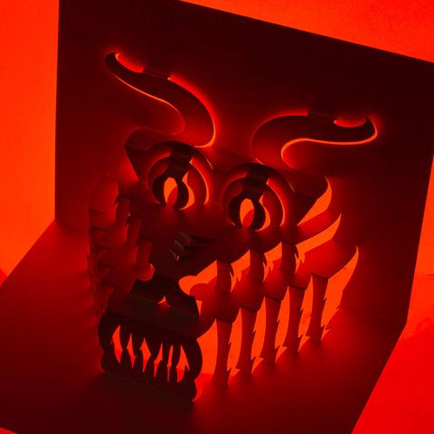 Dragon origamic architecture / kirigami pop up card