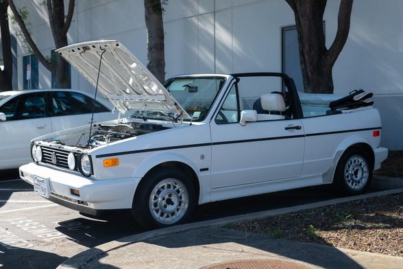 Small white convertible