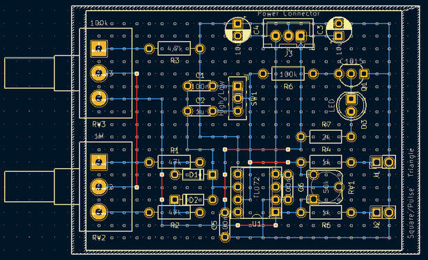 the PCB layout done in KiCad