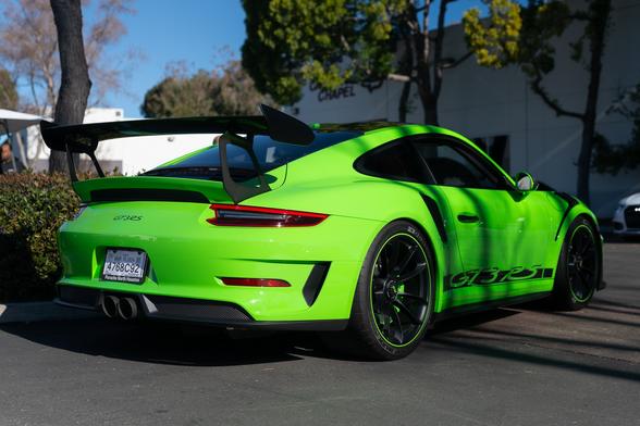 Green sports coupe