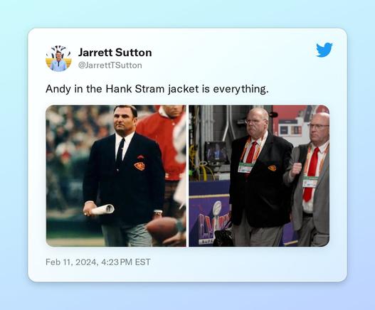 Andy in the Hank Stram jacket is everything. https://t.co/j6A7ufcyXf