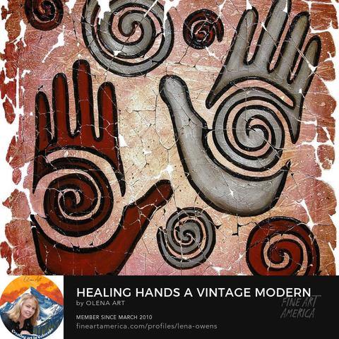 Through layers of history, we uncover the universal language of our ancestors,  Healing Hands A Vintage Modern Fresco showcasing textured backgrounds resembling a vintage fresco, featuring prehistoric cave-like elements and ancient symbols, evoking a sense of ancient symbology and connection to early human art forms. Mixed media artwork titled 'Handprints and Hieroglyphs' showcasing textured backgrounds resembling a vintage fresco, featuring prehistoric cave-like elements and ancient symbols, evoking a sense of ancient symbology and connection to early human art forms.
artwork