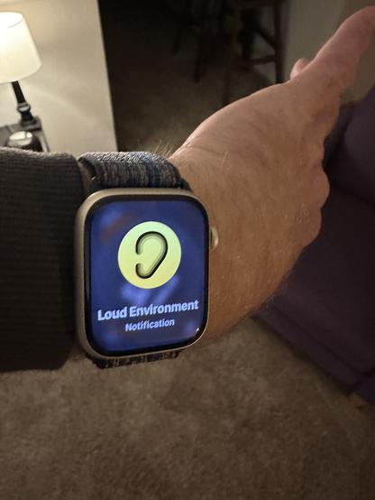 Apple Watch showing loud environment warning after I started screaming when the cChiefs won the Super Bowl