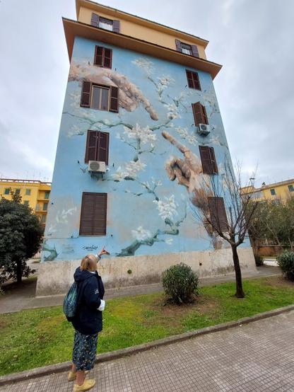 "Distanza Uomo Natura" by Jerico Cabrera Carandang on Viale di Tor Marancia in Rome, Italy