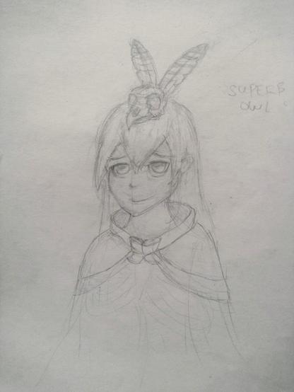 Sketch of the character Nanashi Mumei