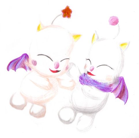 Fan art of Mog and Molulu