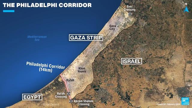 The Philadelphi Corridor is a route that runs along Gaza’s southern frontier with Egypt, from the Mediterranean coast to the Kerem Shalom crossing, where the borders of Egypt, Israel and the Gaza Strip meet.