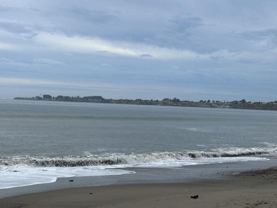 Looking north-west from Seacliff State Beach toward the Capitola village.