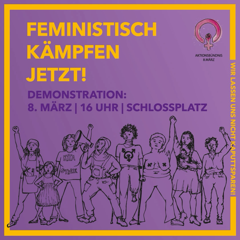 Plakat „FeministischKämpfenJetzt“