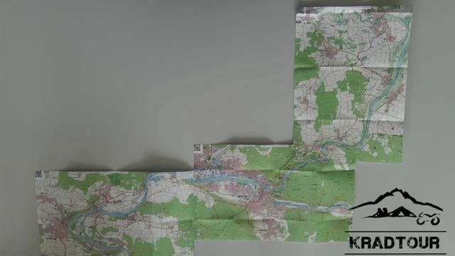 Wanderkarte aus 3 Din A3 Blätter.