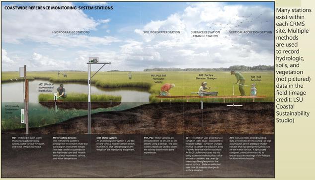 graphic - Louisiana coastwide reference monitoring system stations