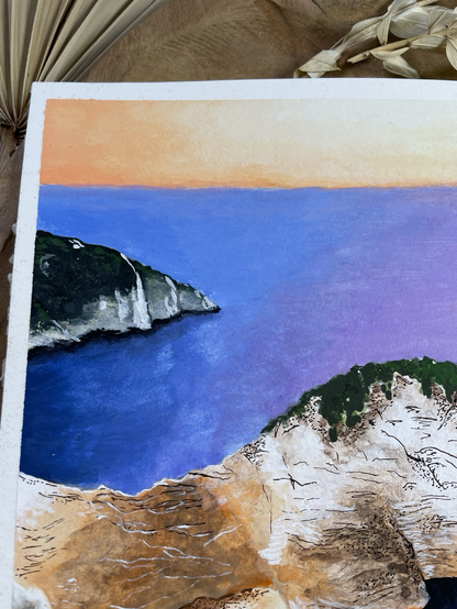 Detail shot of a headland in the background