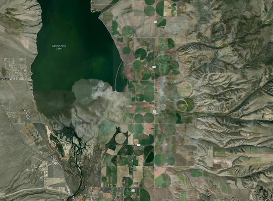 aerial imagery - region of proposed subdivision, near Townsend, MT