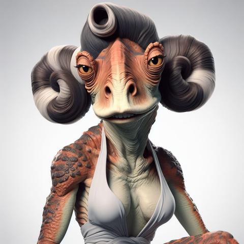 Super model from the Gungan race in Star Wars :-)