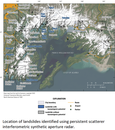 map - Location of landslides identified using persistent scatterer interferometric synthetic aperture radar.