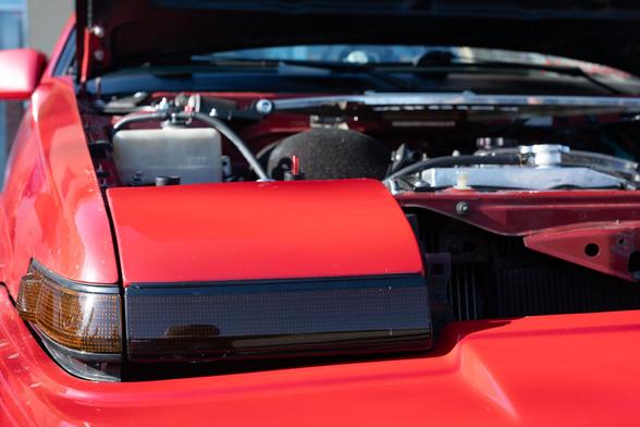 Detail of pop-up headlight.