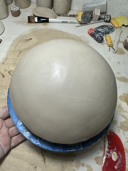 Clay laid over form