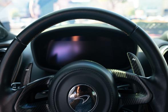 Shot from driver’s seat vantage point.