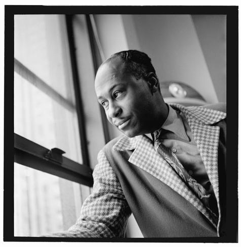 Portrait of Snub Mosley, William P. Gottlieb's office, New York, N.Y., between 1946 and 1948