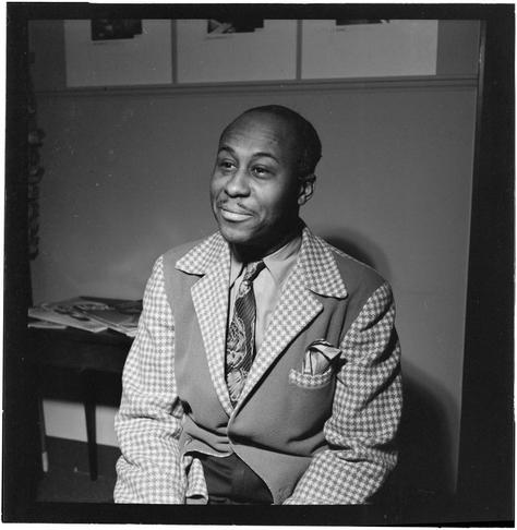 Portrait of Snub Mosley, William P. Gottlieb's office, New York, N.Y., between 1946 and 1948