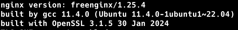 screenshot eines linuxservers. nginx version freenginx 1.25.4
