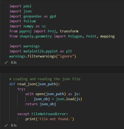 screen shot - python code
