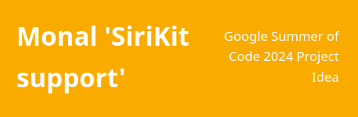 Monal - SiriKit support GSoC 2024 idea