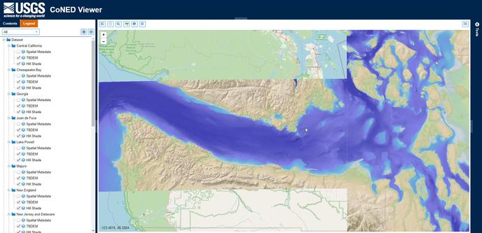 screen shot - CoNED Project Viewer - NW Washington State