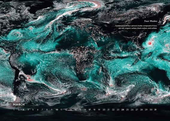 nextGEMS Science Art Calendar in March, made by Philipp Weiss.