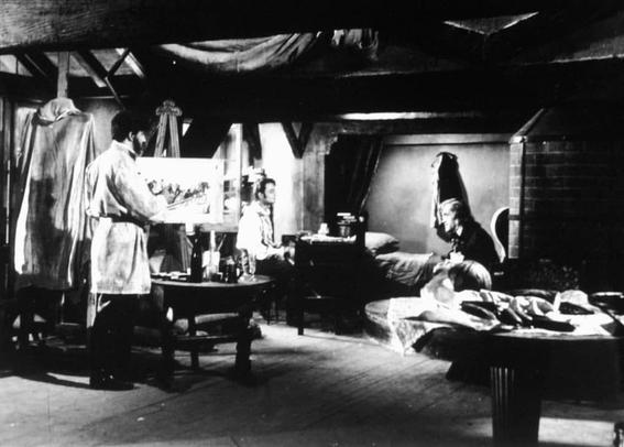 Civirani, Osvaldo - Claude Laydu, Riccardo Fellini e Silvio Bagolini in "Sinfonia d'amore" di Glauco Pellegrini,