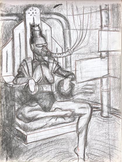 The same drawing minus the skulls, it's more of a sketch and is lighter.