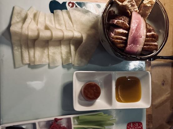 Duck Crepe a la Peking Style
