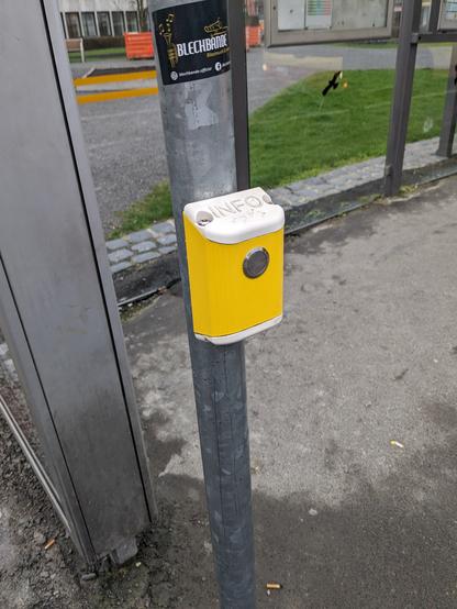 A box with a button.