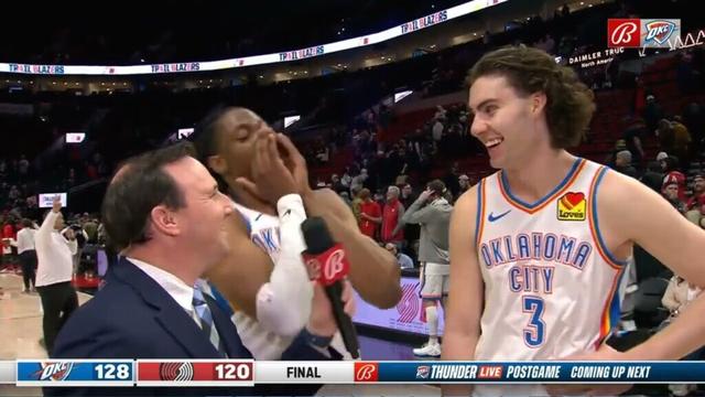 Josh Giddey PostGame Interview | Oklahoma City Thunder vs Portland Trail Blazers