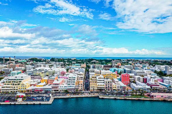 photo - aerial - oblique - downtown in Bermuda