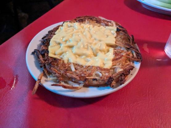 Cheesy potato hash browns