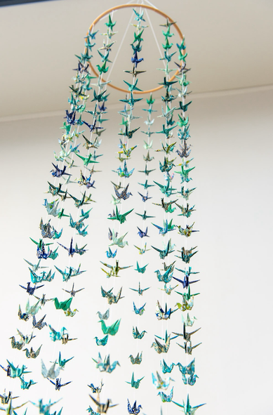 Grues vertes et bleues