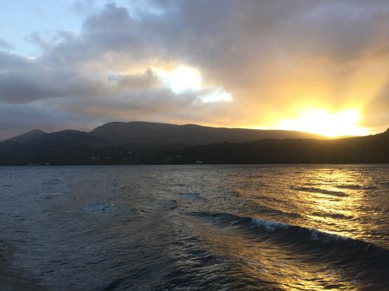 Sailing on the Firth of Clyde, heading for the Isle of Bute, Scotland
