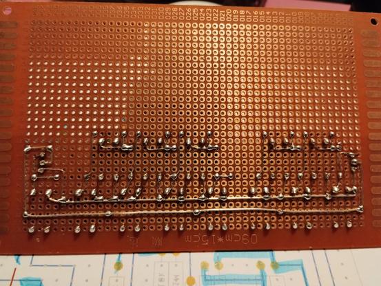 back side of the key part showing the soldering