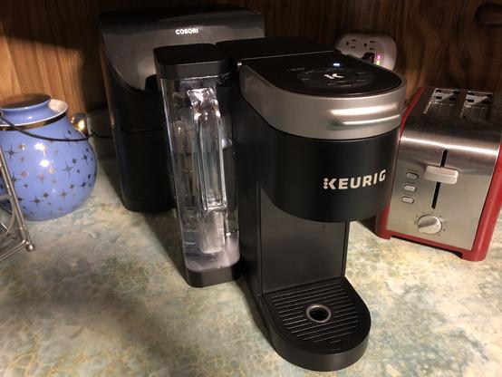 New Keurig coffee maker sitting on my kitchen counter