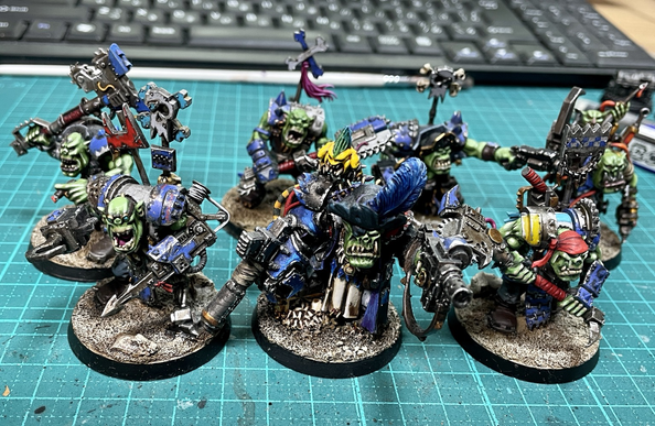 Ork space pirates and their pirate captain