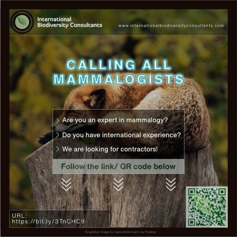 IBC call for CVs in the field of mammalogy