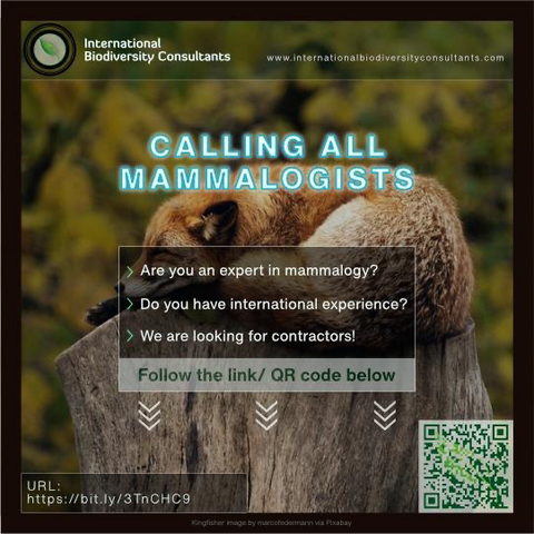 IBC call for CVs in the field of mammalogy